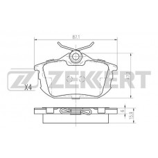 BS-2226 ZEKKERT КомплеК т гальмівних колодок, дискове гальмо