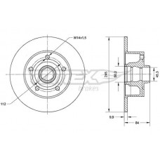 TX 70-12 TOMEX Brakes Гальмівний диск