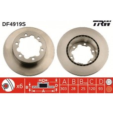 DF4919S TRW Гальмівний диск