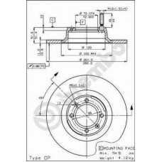 08.2569.10 BREMBO Гальмівний диск