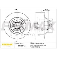 BD-5642 FREMAX Гальмівний диск