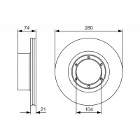 0 986 479 R49 BOSCH Гальмівний диск