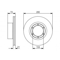 0 986 479 R49 BOSCH Гальмівний диск