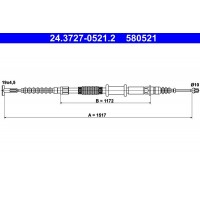 24.3727-0521.2 ATE Тросик, cтояночный тормоз