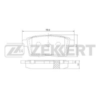 BS-1229 ZEKKERT Комплект гальмівних колодок дисковий гальм