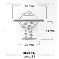 8620 7482 TRISCAN Термостат охолоджувальна рідина