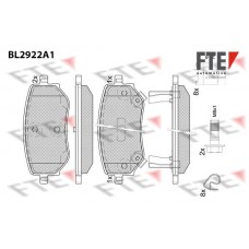 BL2922A1 FTE Комплект гальмівних колодок дисковий гальм