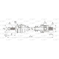 DRS6140.00 OPEN PARTS Привідний вал
