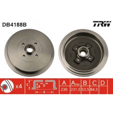 DB4188B TRW Гальмівний барабан