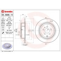 08.5898.10 BREMBO Гальмівний диск