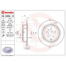 08.5898.10 BREMBO Гальмівний диск