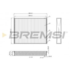 FC0459 BREMSI Фільтр повітря у внутрішньому просторі