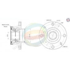 70-350066 MULTIPARTS Комплект підшипника ступиці колеса