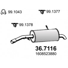 36.7116 ASSO Глушник вихлопних газів кінцевий
