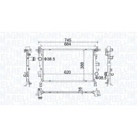 350214400000 MAGNETI MARELLI Радіатор охолодження двигуна