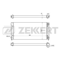 MK-1034 ZEKKERT Радіатор охолодження двигуна