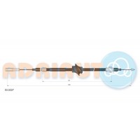 030227 ADRIAUTO VAG Трос ручн гальм. (задн. прав. )VAG 80/90 87-91(диск. мех-м)