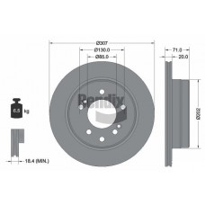 BDS2172 BENDIX Braking Гальмівний диск