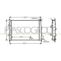 DS710R004 PRASCO Радіатор охолодження двигуна
