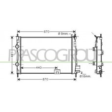 DS710R004 PRASCO Радіатор охолодження двигуна
