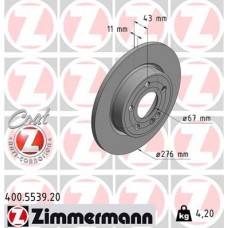 400.5539.20 ZIMMERMANN Гальмівний диск