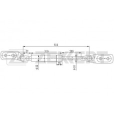 GF-2434 ZEKKERT Газова пружина кришка багажника