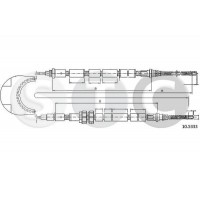 T481795 STC Тросик, cтояночный тормоз