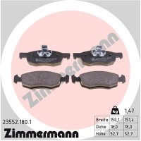 23552.180.1 ZIMMERMANN КомплеК т гальмівних колодок, дискове гальмо
