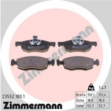 23552.180.1 ZIMMERMANN КомплеК т гальмівних колодок, дискове гальмо