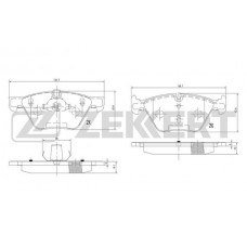 BS-1252 ZEKKERT Комплект гальмівних колодок дисковий гальм