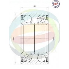 70-050048 MULTIPARTS Комплект підшипника ступиці колеса