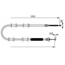 1 987 482 592 BOSCH Тросик, cтояночный тормоз