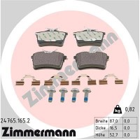 24765.165.2 ZIMMERMANN Комплект гальмівних колодок дисковий гальм