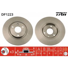 DF1223 TRW Гальмівний диск