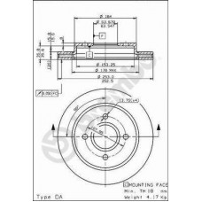 09.5708.75 BREMBO Гальмівний диск
