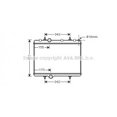 PE2281 AVA QUALITY COOLING Радіатор охолодження двигуна