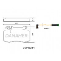 DBP1828/1 DANAHER Комплект гальмівних колодок дисковий гальм