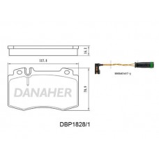 DBP1828/1 DANAHER Комплект гальмівних колодок дисковий гальм