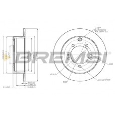 CD7410S BREMSI Гальмівний диск