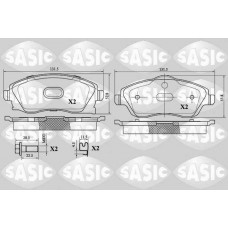 6216024 SASIC Комплект гальмівних колодок дисковий гальм