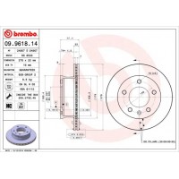 09.9618.14 BREMBO Гальмівний диск