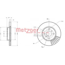 6110154 METZGER Гальмівний диск