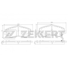 BS-1008 ZEKKERT Комплект гальмівних колодок дисковий гальм