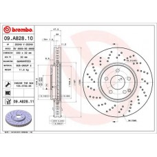 09.A828.11 BREMBO Гальмівний диск