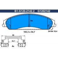 B1.G120-2142.2 GALFER Комплект гальмівних колодок дисковий гальм