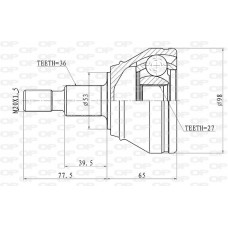 CVJ5442.10 OPEN PARTS Шарнирный комплект, Привідний вал