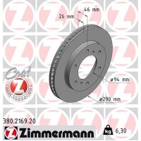 380.2169.20 ZIMMERMANN Гальмівний диск