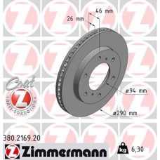380.2169.20 ZIMMERMANN Гальмівний диск