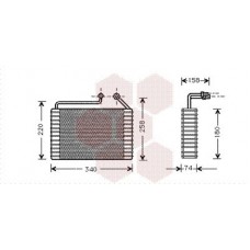 8100V047 VAN WEZEL Випарник кондиціонера