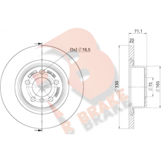 78RBD22216 R BRAKE Гальмівний диск